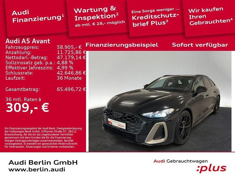 Mythosschwarz metallic Gebraucht 2025 Audi A5 Ambiente Kombi | 58.905 € (Guter Preis) - Bild 1/3