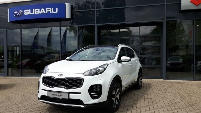 Weiß (hw2) deluxeweiss met. metallic Gebraucht 2017 Kia Sportage GT-Line SUV | 16.990 € (Fairer Preis) - Bild 1/4