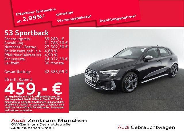 Mythosschwarz metallic Gebraucht 2024 Audi S3 Design Limousine | 39.289 € (Guter Preis) - Bild 1/2