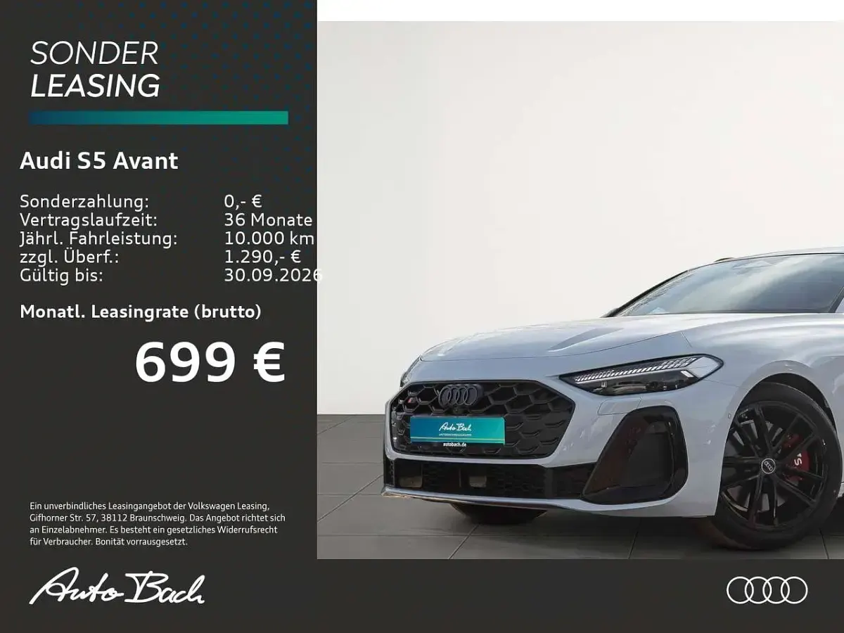 Neu Audi S5 Sport 367 PS (269 kW) 2026 Weiß Kombi