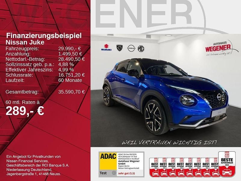 Neu Nissan Juke 360º 143 PS (105 kW) 2025 Magnetic blue/ black SUV