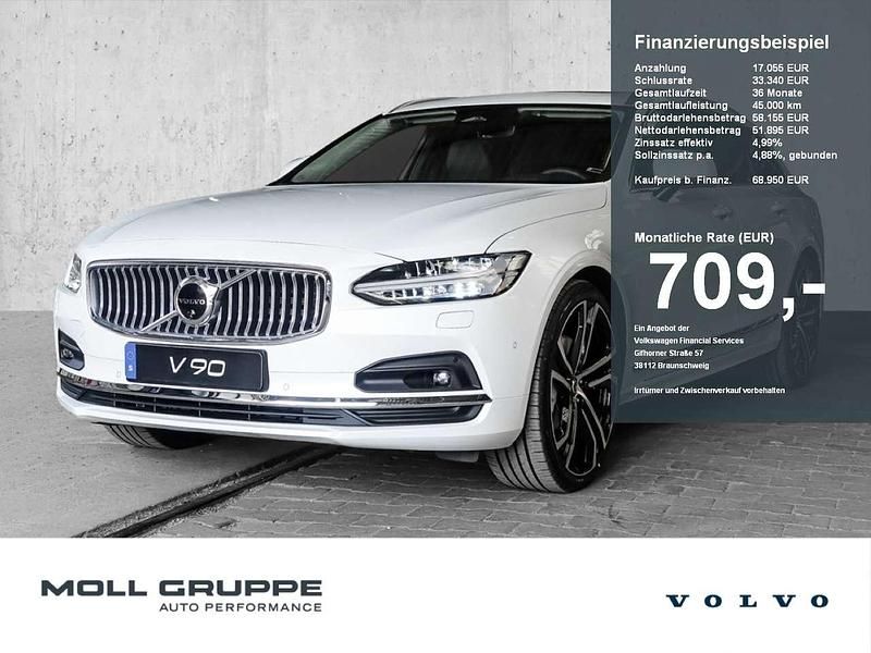 Crystal white pearl Gebraucht 2024 Volvo V90 Plus Kombi | 68.950 € - Bild 1/4