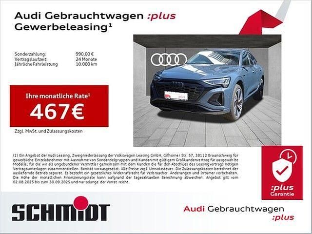Plasmablau metallic Gebraucht 2025 Audi Q8 e-tron S-Line SUV | 73.440 € - Bild 1/3