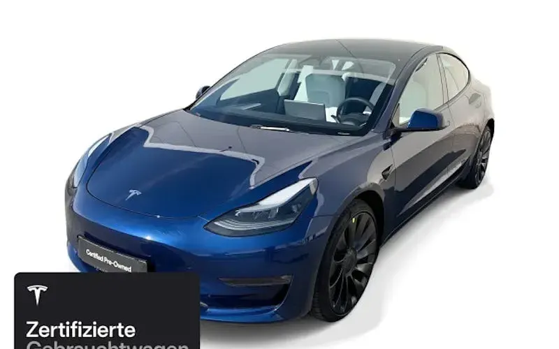 Brugt Tesla Model 3 Performance 377 kW (513 HK) 2022 Blå Sedan