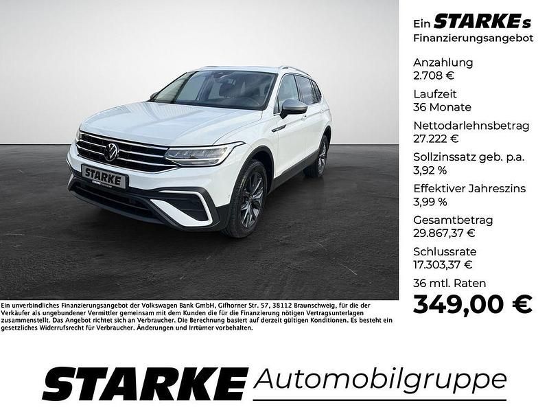 Weiß (pure white) Gebraucht 2022 VW Tiguan Allspace Life SUV | 29.930 € (Guter Preis) - Bild 1/4
