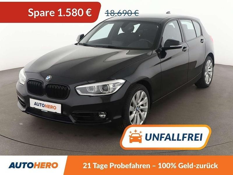 Schwarz Gebraucht 2017 BMW 120 Sport Line Kleinwagen | 17.110 € (Fairer Preis) - Bild 1/3