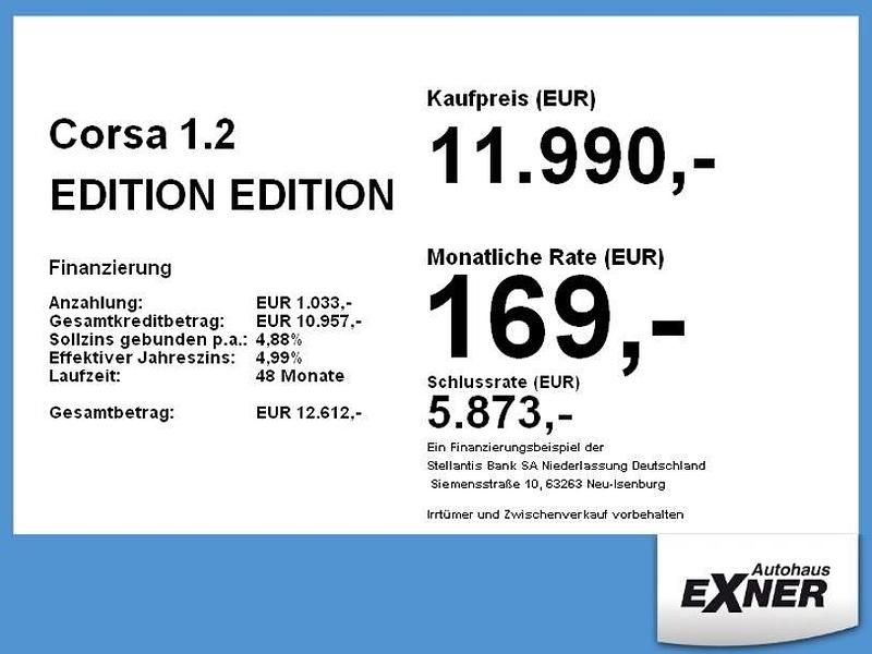 Gebraucht Opel Corsa Edition 75 PS (55 kW) 2023 Diamant schwarz Kleinwagen