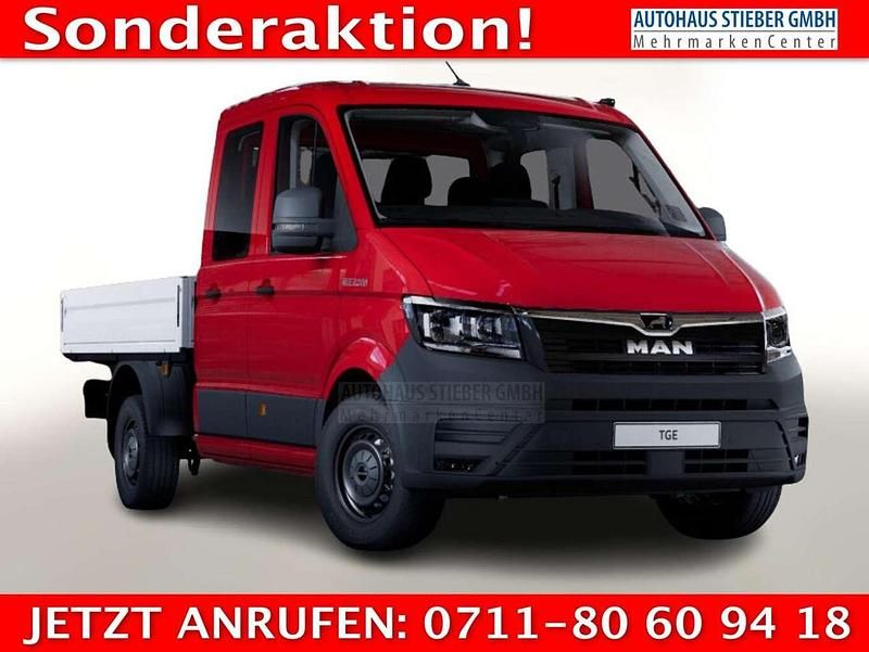 Neu MAN TGE 177 PS (130 kW) 2025 Rot Van