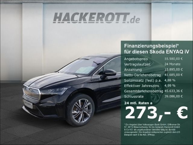 Grau Gebraucht 2022 Skoda Enyaq iV RS SUV | 52.480 € - Bild 1/2