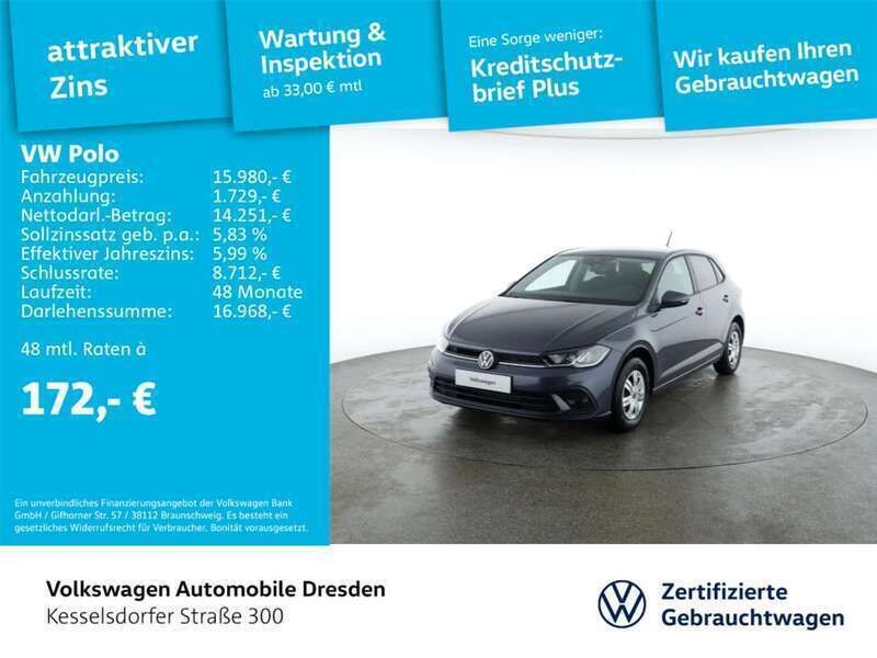 Neu VW Polo 80 PS (58 kW) 2025 Rauchgrau metallic Limousine