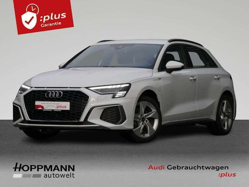 Gletscherweiß metallic Gebraucht 2023 Audi A3 e-tron S-Line Kleinwagen | 31.940 € (Fairer Preis) - Bild 1/4