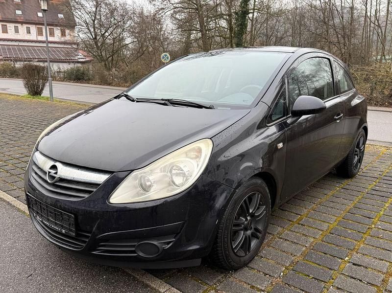 Schwarz Gebraucht 2008 Opel Corsa Edition Limousine | 990 € (Superpreis) - Bild 1/4