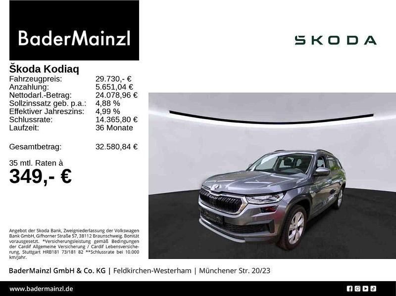 Graphitegrau metallic (metallic) Gebraucht 2022 Skoda Kodiaq Ambition SUV | 29.730 € (Guter Preis) - Bild 1/3