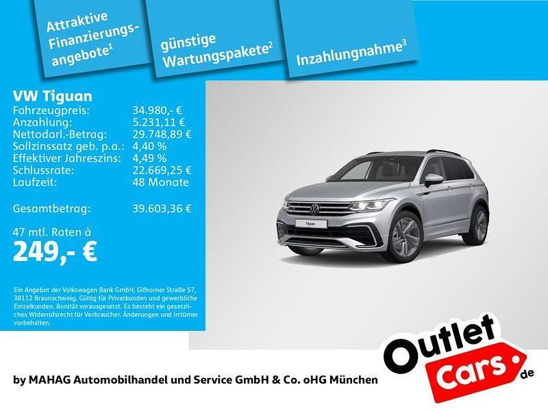 Silber Gebraucht 2022 VW Tiguan R-line SUV | 34.980 € (Fairer Preis) - Bild 1/1