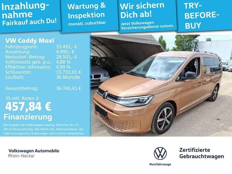 Braun Gebraucht 2022 VW Caddy Maxi Style Van / Kleinbus | 33.491 € (Fairer Preis) - Bild 1/3