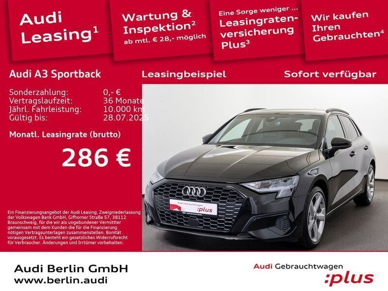 Gebraucht Audi A3 Advanced Plus 116 PS (85 kW) 2024 Mythosschwarz metallic Limousine