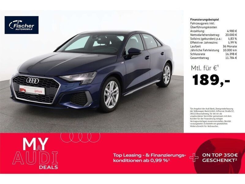 Blau Gebraucht 2022 Audi A3 S-Line Limousine | 29.980 € (Fairer Preis) - Bild 1/4