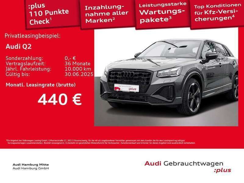 Daytonagrau perleffekt Gebraucht 2024 Audi Q2 S-Line SUV | 39.955 € - Bild 1/3