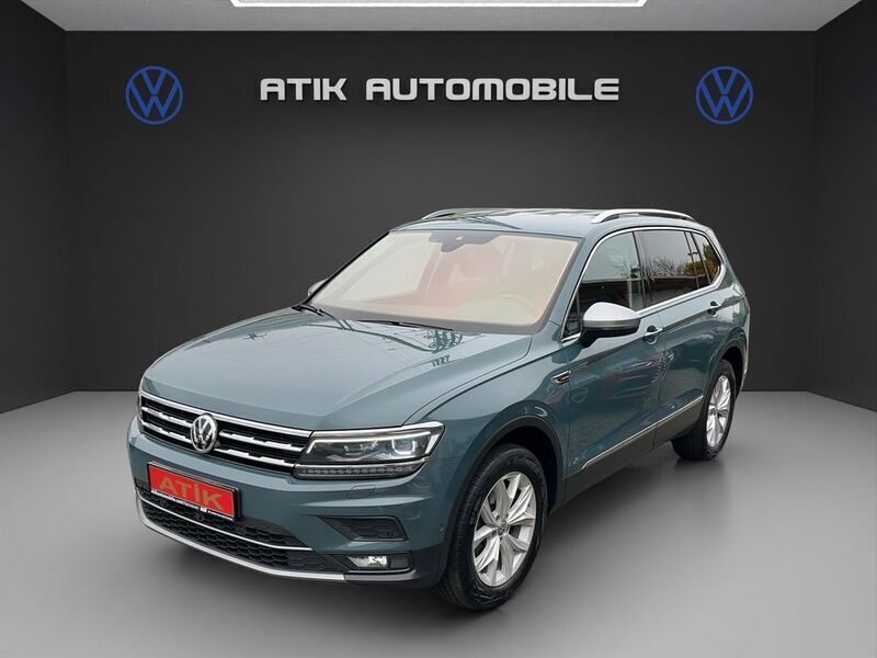 Petroleum blue (metallic) Gebraucht 2021 VW Tiguan Allspace Highline SUV | 32.880 € (Fairer Preis) - Bild 1/4
