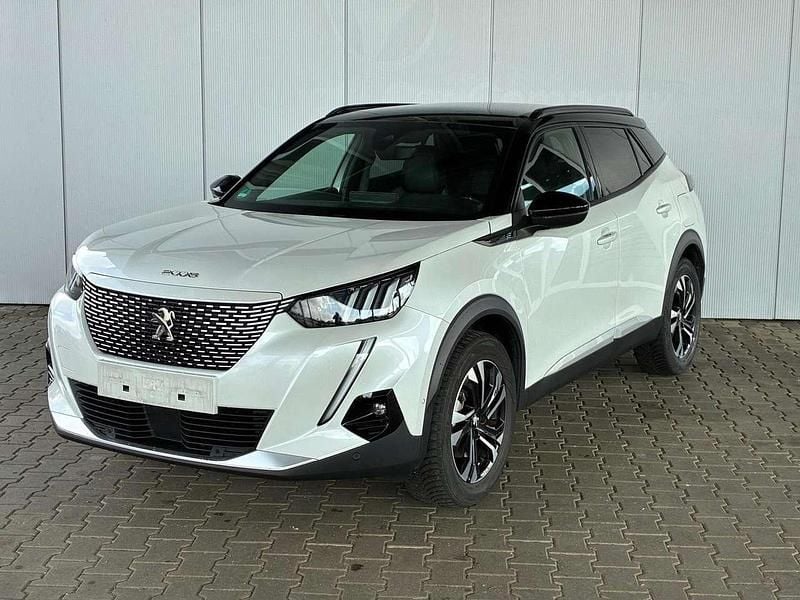 Pearl white / dach schwarz Gebraucht 2022 Peugeot e-2008 GTi SUV | 18.250 € (Fairer Preis) - Bild 1/4