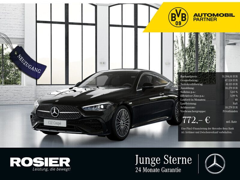 Gebraucht Mercedes CLE200 Advanced Plus 204 PS (150 kW) 2023 Schwarz / obsidianschwarz Coupé