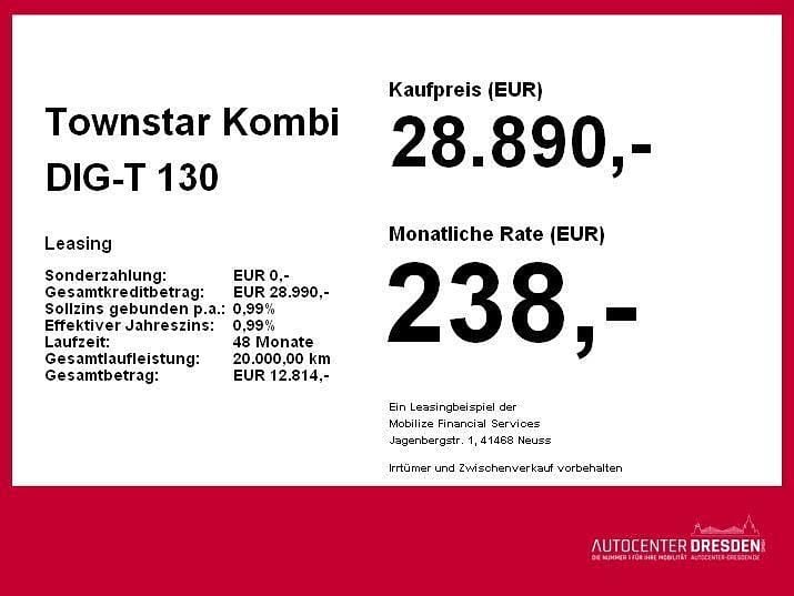 Neu Nissan Townstar Tekna 131 PS (96 kW) 2026 Schwarz Kombi