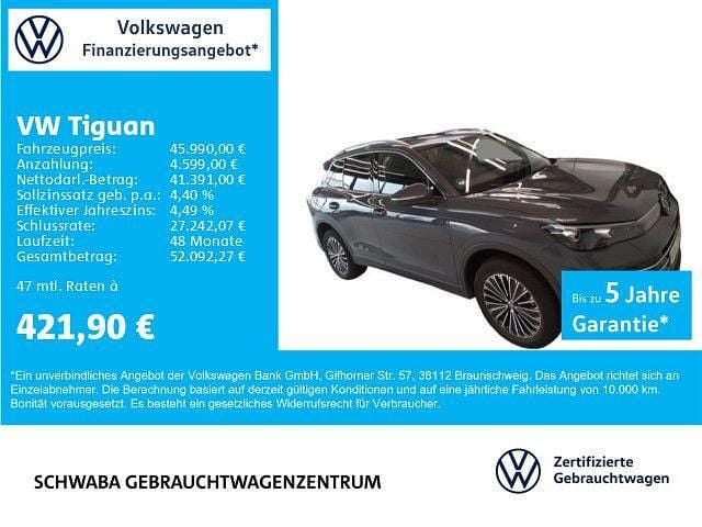 Delfingrau metallic Gebraucht 2024 VW Tiguan Elegance SUV | 45.990 € (Superpreis) - Bild 1/4