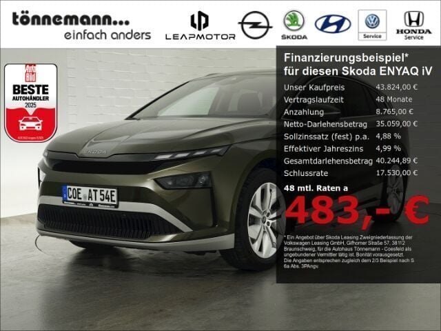 Gruen Neu 2025 Skoda Enyaq iV SUV | 43.824 € (Superpreis) - Bild 1/4