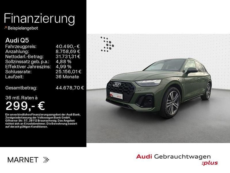 Gebraucht Audi Q5 S-Line 204 PS (150 kW) 2023 Distriktgrün metallic SUV