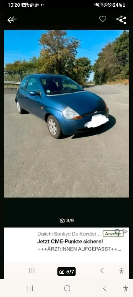 Gebraucht Ford Ka 69 PS (50 kW) 2006 Blau Kleinwagen