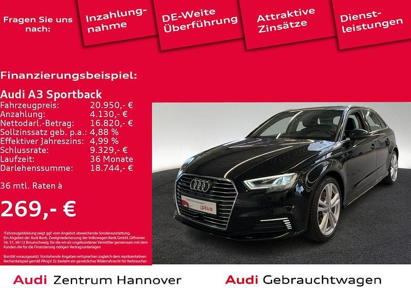 Schwarz Gebraucht 2020 Audi A3 Sportback e-tron Design Limousine | 20.450 € (Guter Preis) - Bild 1/4