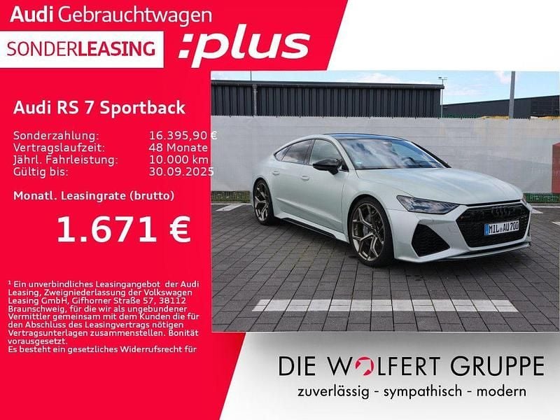 Matteffektlackierung audi exclusive Gebraucht 2025 Audi RS7 Sportback Ambiente Kleinwagen | 163.959 € - Bild 1/4