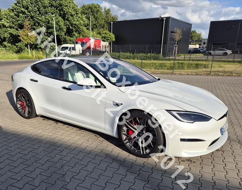 Weiß Gebraucht 2022 Tesla Model S Plaid Kleinwagen | 100.000 € - Bild 1/4