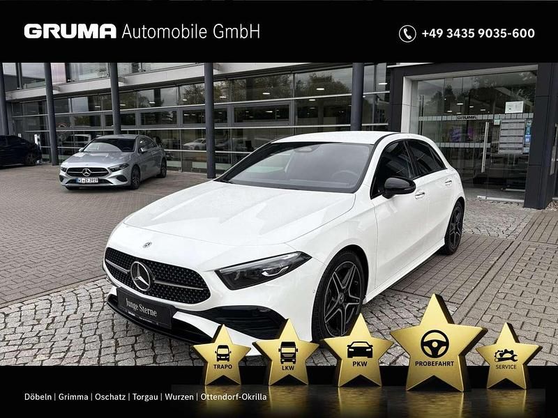 Unilack polarweiß Gebraucht 2024 Mercedes A200 AMG Limousine | 34.930 € (Teuer) - Bild 1/4