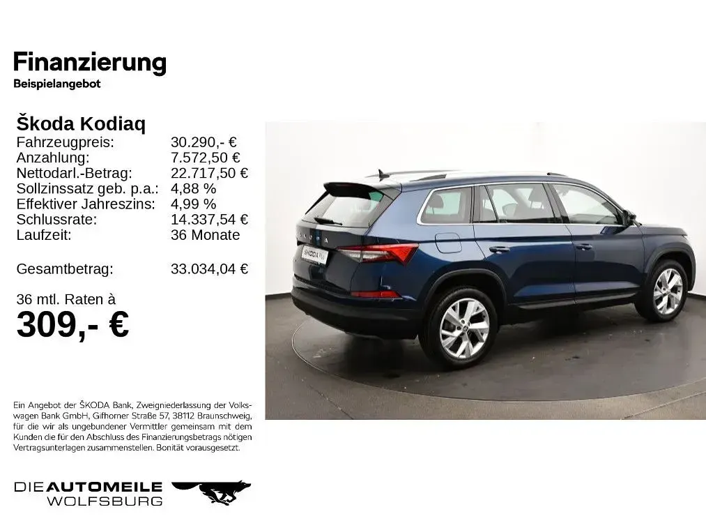 Gebraucht Skoda Kodiaq Style 150 PS (110 kW) 2022 Lavablau metallic SUV