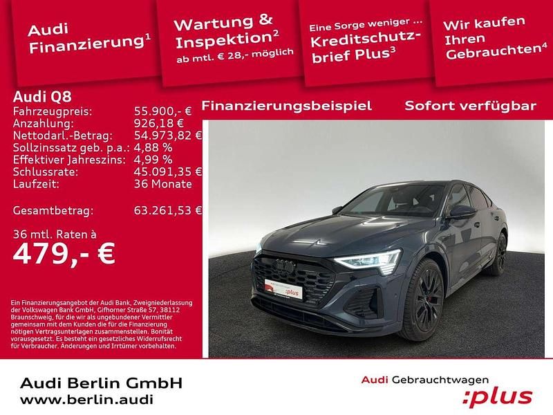 Gebraucht Audi Q8 e-tron S-Line 300 kW (408 PS) 2024 Plasmablau metallic SUV