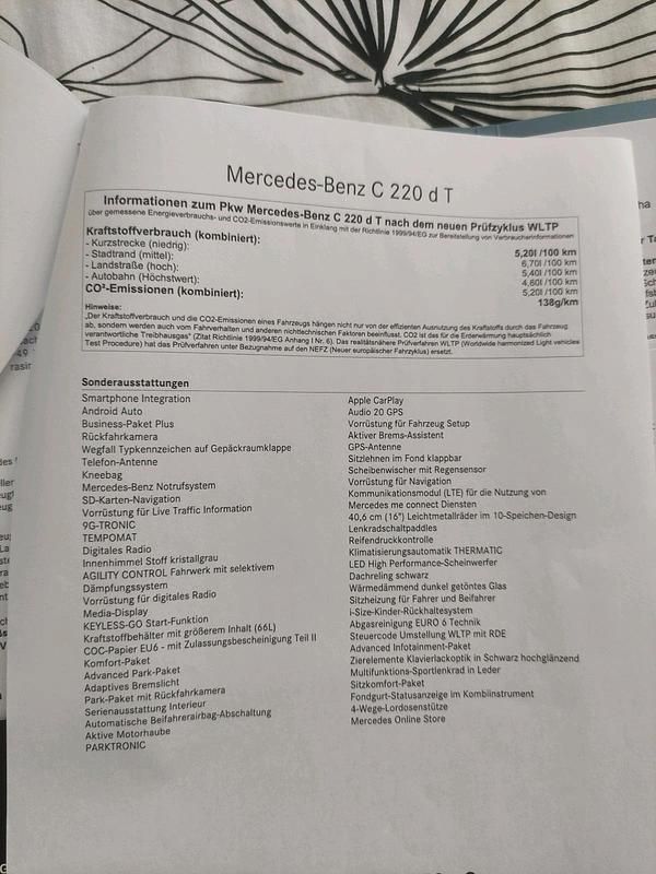 Schwarz Gebraucht 2021 Mercedes C220 Kombi | 25.500 € (Fairer Preis) - Bild 1/4