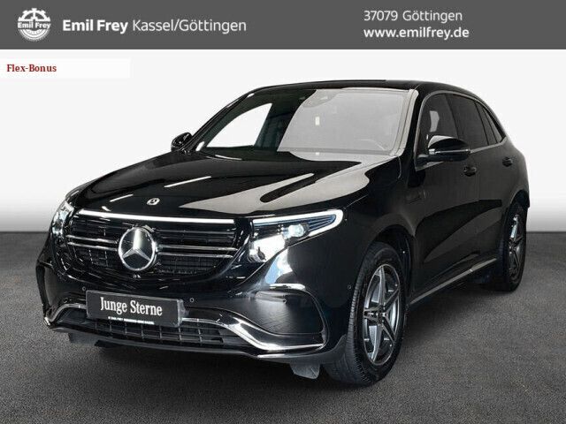 Obsidianschwarz metallic Gebraucht 2021 Mercedes EQC400 AMG line SUV | 36.500 € (Fairer Preis) - Bild 1/3