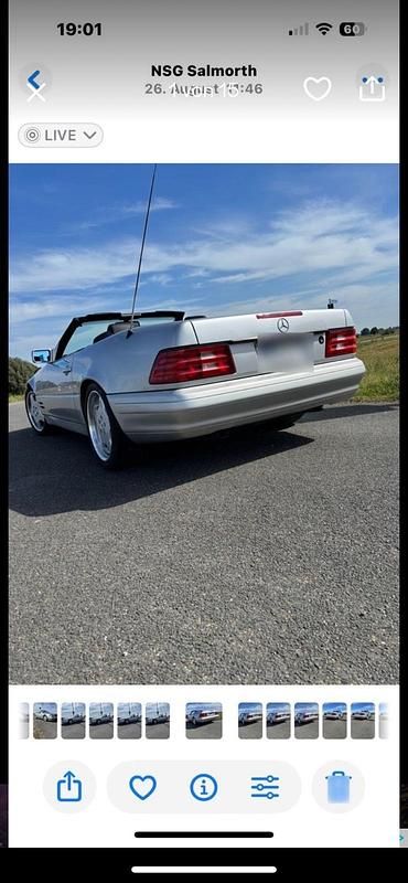 Silber Gebraucht 1996 Mercedes SL320 Cabrio | 25.000 € (Fairer Preis) - Bild 1/4