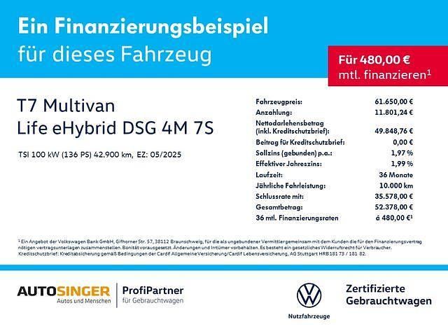 Second-hand VW Multivan Life 245 CP (180 kW) 2025 Negru Monovolum