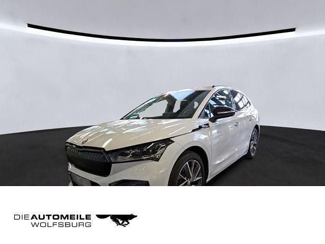 Moonweiss metallic Gebraucht 2022 Skoda Enyaq iV SportLine SUV | 28.300 € (Superpreis) - Bild 1/4
