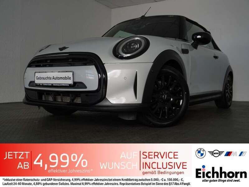 White silver metallic Gebraucht 2022 Mini Cooper Cabriolet Cabrio | 26.595 € (Fairer Preis) - Bild 1/4