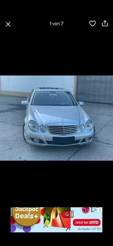 Silber Gebraucht 2008 Mercedes E220 Elegance Limousine | 6.299 € (Etwas zu teuer) - Bild 1/4