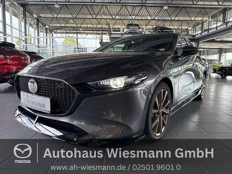 Grau Neu 2025 Mazda 3 Exclusive-Line Limousine | 32.990 € - Bild 1/4