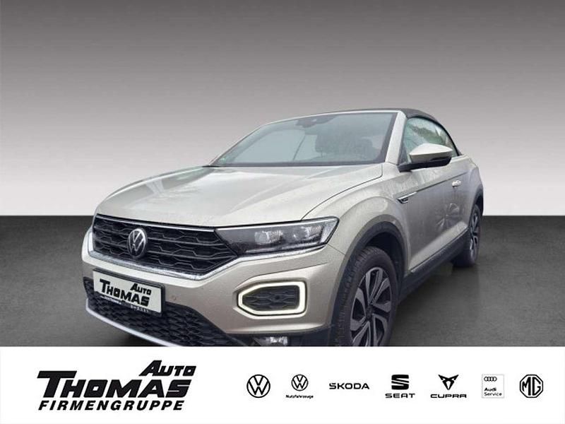 Ivory silver metallic Gebraucht 2021 VW T-Roc Cabriolet Active Cabrio | 23.980 € (Superpreis) - Bild 1/2