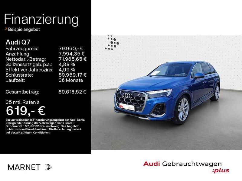 Ascariblau metallic Gebraucht 2025 Audi Q7 S-Line SUV | 79.960 € - Bild 1/4