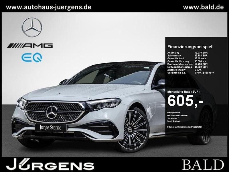 Grau manufaktur alpingrau unilack Gebraucht 2024 Mercedes E220 AMG Limousine | 61.910 € - Bild 1/4