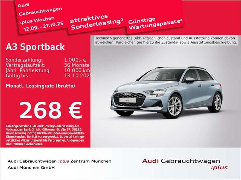 Pfeilgrau perleffekt Gebraucht 2024 Audi A3 Advanced Limousine | 35.181 € (Fairer Preis) - Bild 1/2