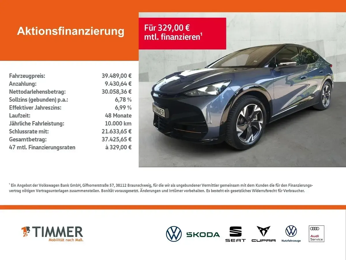 Gebraucht Cupra Tavascan Endurance 210 kW (286 PS) 2024 Tavascan blau SUV