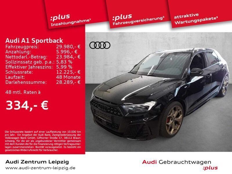 Mythosschwarz metallic Gebraucht 2022 Audi A1 Sportback Ambiente Kleinwagen | 29.980 € (Fairer Preis) - Bild 1/3